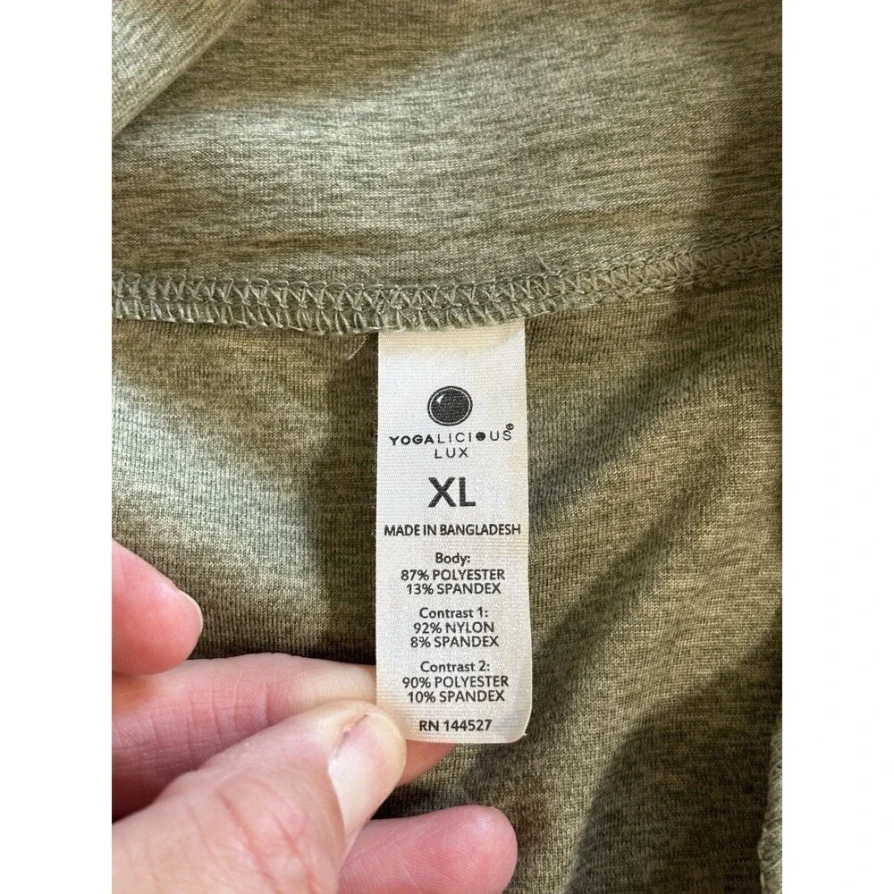 Yogalicious Lux Women's Full Zip Active Jacket With Pockets Heather Sage XL